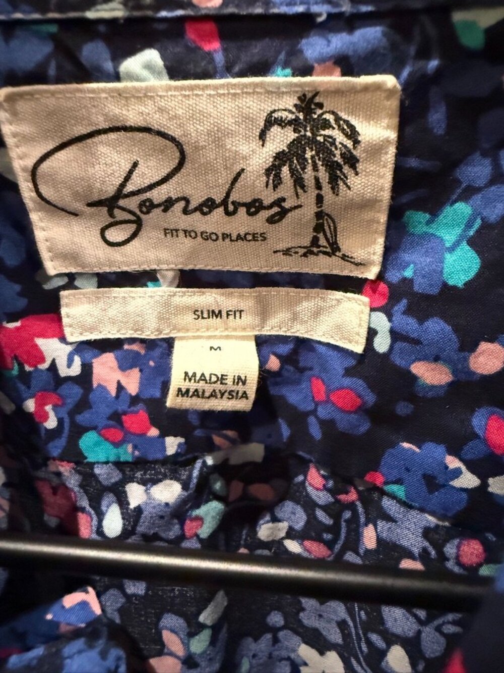 Bonobos Camp Blue Flowered Camp Shirt - Picture 5 of 7